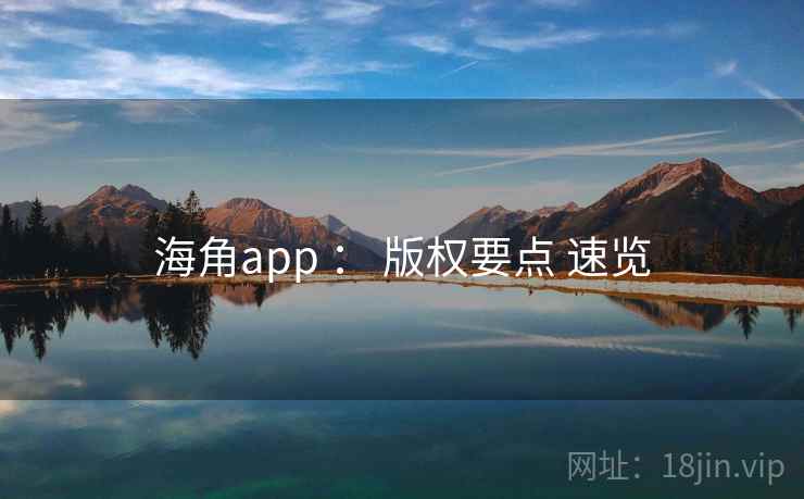 海角app ： 版权要点 速览